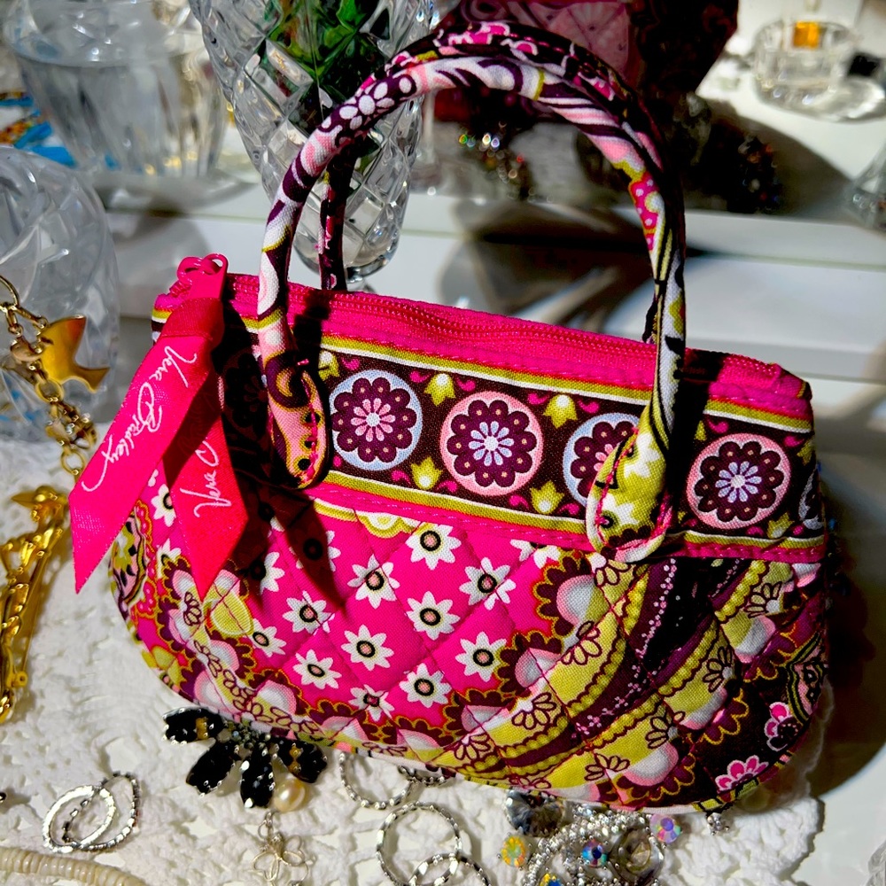 Vera Bradley Pink And Purple Small Purse.